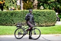 Toronto, Canada - 10 20 2018: The largest Canadian city streets are also patroled by Toronto Police bicycle patrol