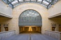 Empty Union Railway station in Toronto during the Covid-19 coronavirus pandemic with implemented