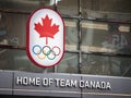 Canadian Olympic Committee logo with the Olympic rings, also called Team Canada