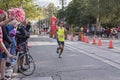 TORONTO, ON/CANADA - OCT 22, 2017: Marathon runner Jon passing t