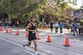 TORONTO, ON/CANADA - OCT 22, 2017: Marathon runner Marco passing