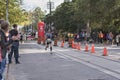 TORONTO, ON/CANADA - OCT 22, 2017: Marathon runner Roy passing t