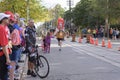 TORONTO, ON/CANADA - OCT 22, 2017: Marathon runner Simon passes