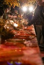 The Dinner table art display at the city wide free art festival, Nuit Blanche Royalty Free Stock Photo