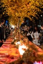 The Dinner table art display at the city wide free art festival, Nuit Blanche Royalty Free Stock Photo