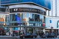 Toronto, Canada, October 2, 2023: Toronto Eaton center entrance from the Yonge-Dundas Square