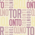 Toronto, canada seamless pattern Royalty Free Stock Photo