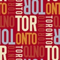 Toronto, canada seamless pattern Royalty Free Stock Photo
