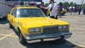 Yellow retro police car in Toronto