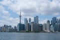 a view of toronto city, canada's skyline from the shore Royalty Free Stock Photo