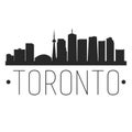 Toronto Canada Skyline Silhouette City Design Vector Famous Monuments. Royalty Free Stock Photo