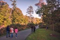 Toronto, Canada - 09 23 2018: Torontonians having rest on Wilket Creek Recreational Trail. Toronto offers plenty of