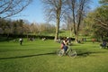 Toronto, Canada - 05 09 2018: Torontonians relaxing and having fun in High Park Toronto which attracts many visitors in