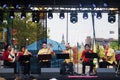 Toronto, Canada - 08 19 2018: Traditional Chinese music performers on the main stage of the 18th Toronto Chinatown