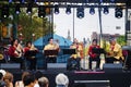 Toronto, Canada - 08 19 2018: Traditional Chinese music performers on the main stage of the 18th Toronto Chinatown