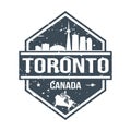 Toronto Canada Travel Stamp. Icon Skyline City Design Vector.