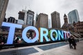 Toronto City Hall or New City Hall. Skating rink Canada Royalty Free Stock Photo