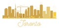 Toronto City skyline golden silhouette. Royalty Free Stock Photo