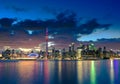 Toronto city skyline at night, Ontario, Canada