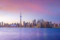 Toronto city Skyline at sunset Canada Royalty Free Stock Photo