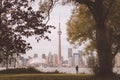 Toronto city during sunset from Toronto Central Island