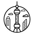 Toronto CN Tower icon vector