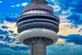 Toronto, CN Tower overlooking Ontario Lake Royalty Free Stock Photo