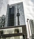 Toronto CN Tower reflection in the Delta Hotel Royalty Free Stock Photo