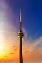 Toronto and CN Tower at sunset, Canada Royalty Free Stock Photo