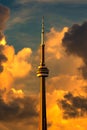 Toronto and CN Tower at sunset, Canada Royalty Free Stock Photo