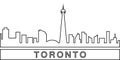 Toronto detailed skyline icon. Element of Cities for mobile concept and web apps icon. Thin line icon for website design and Royalty Free Stock Photo