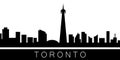 Toronto detailed skyline. Vector postcard illustration Royalty Free Stock Photo