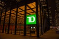 Toronto Dominion Bank sign Royalty Free Stock Photo