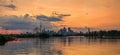 Toronto downtown panorama at sunset Royalty Free Stock Photo