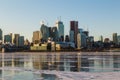 Toronto Downtown Skyline in the Winter Months Royalty Free Stock Photo