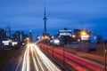 Toronto East Gardiner Expressway and the City Royalty Free Stock Photo