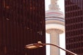 Toronto, famous CN Tower overlooking Ontario Lake Royalty Free Stock Photo