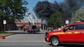 Toronto Fire Services fights a 2 alarm industrial fire on Passmore Avenue in Scarborough