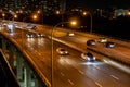 Toronto Gardiner Expressway at night Royalty Free Stock Photo