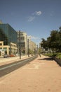 Toronto harborfront walkin area and building Royalty Free Stock Photo