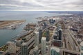 Toronto Harbour Aerial View West Royalty Free Stock Photo