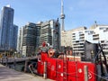 Toronto Harbourfront overlooking CN Tower Royalty Free Stock Photo