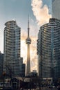 Toronto high rise towers moments after a rain storm Royalty Free Stock Photo