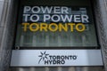 Toronto Hydro electric company sign Royalty Free Stock Photo