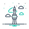 Mix icon for Toronto, architecture and landmark Royalty Free Stock Photo