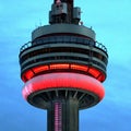 Toronto main part of the CN Tower evening 2016