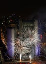 Toronto New Years Eve Fireworks 2012 Royalty Free Stock Photo