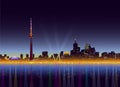 Toronto at Night - Vector illustration