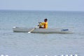 People enjoy the warm summer weather at Bluffer`s Park Beach