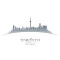 Toronto Ontario Canada city skyline silhouette white background Royalty Free Stock Photo